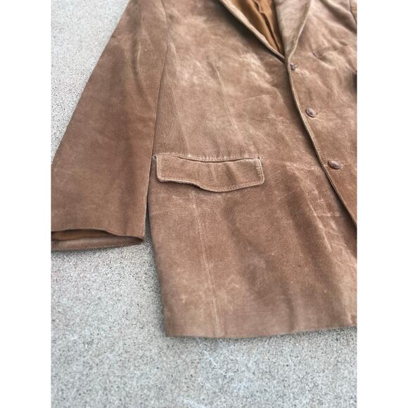 Vintage J. Ferrar Genuine Leather Front Pocket Blazer – Size XL - Picture 2 of 9